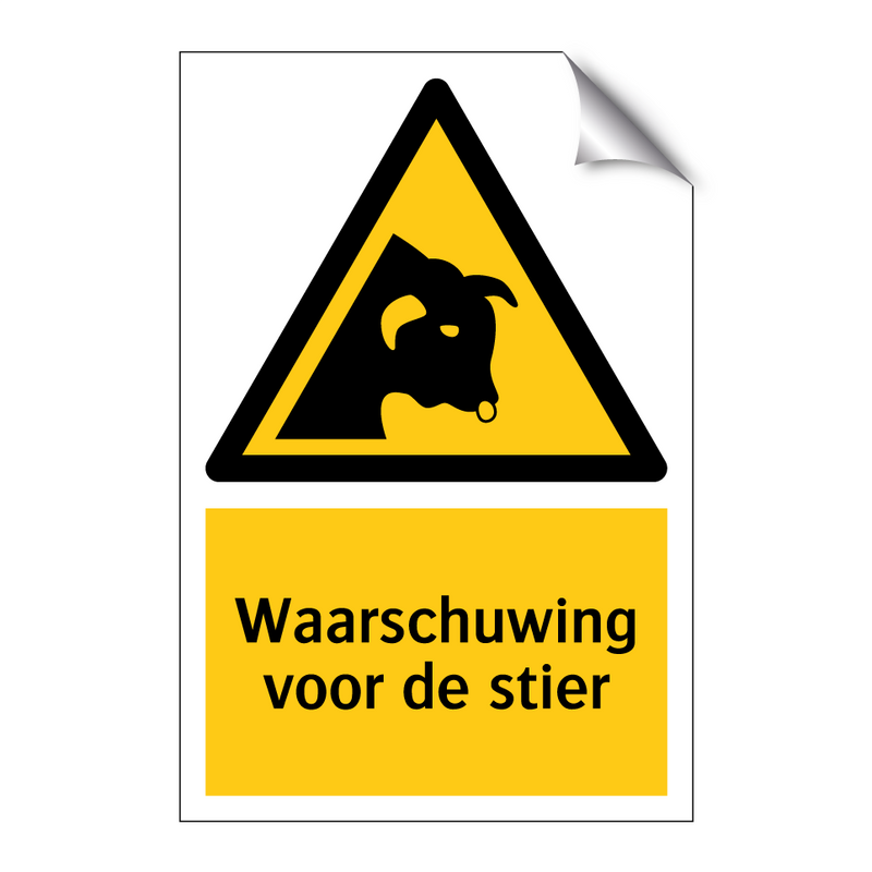 Waarschuwing voor de stier