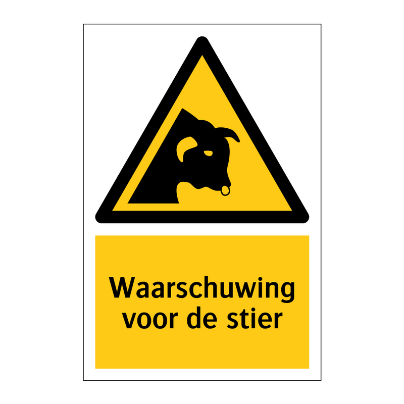 Waarschuwing voor de stier