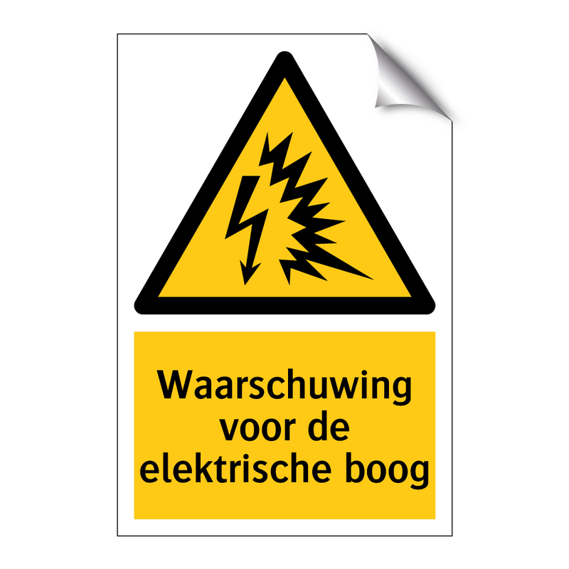 Waarschuwing voor de elektrische boog