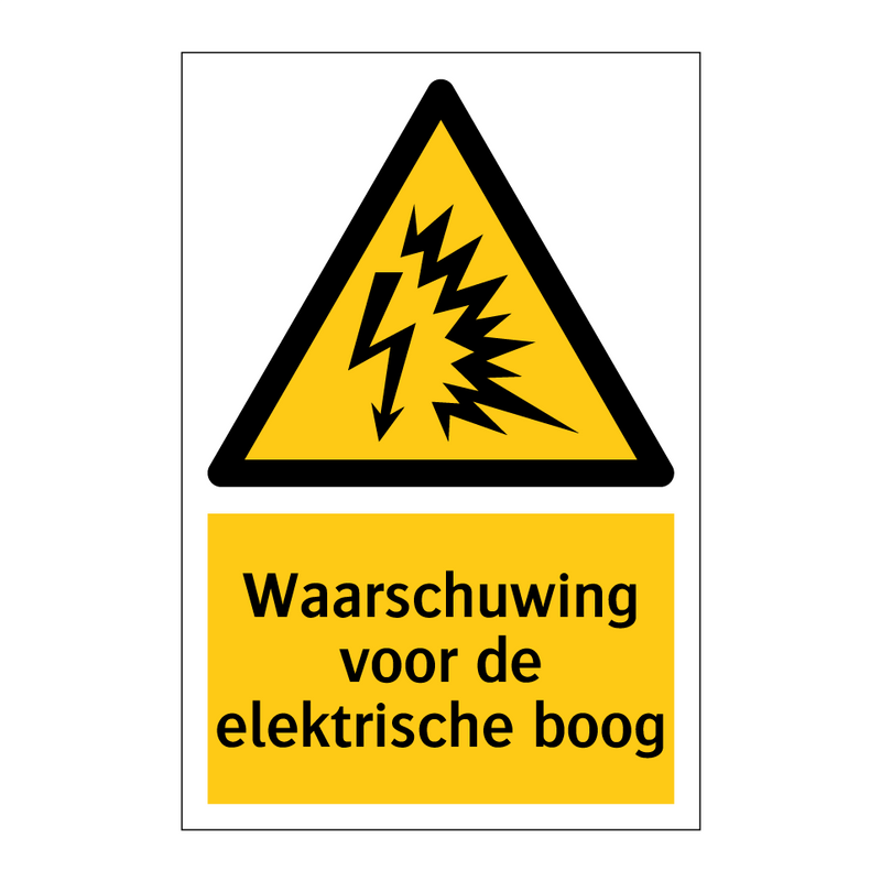 Waarschuwing voor de elektrische boog