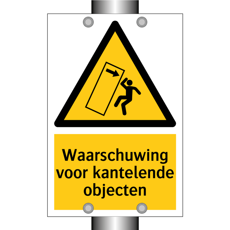 Waarschuwing voor kantelende objecten