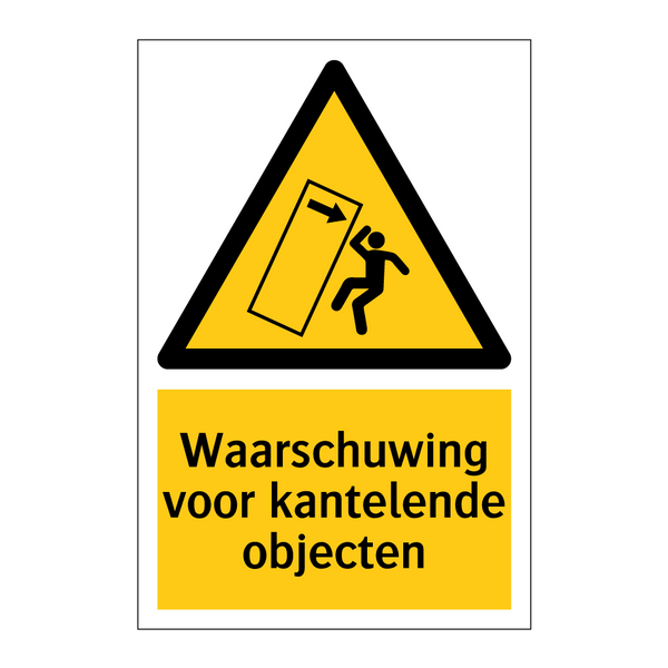 Waarschuwing voor kantelende objecten