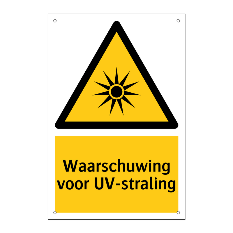 Waarschuwing voor UV-straling