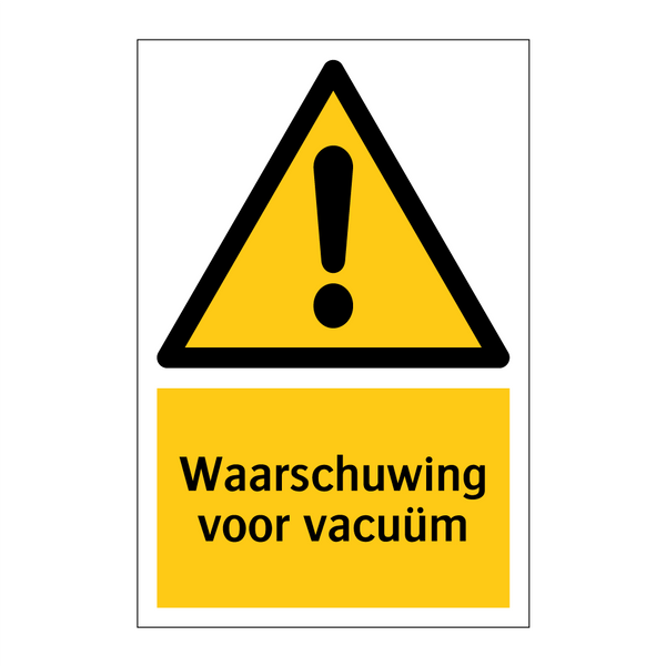 Waarschuwing voor vacuüm