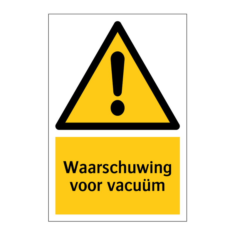 Waarschuwing voor vacuüm