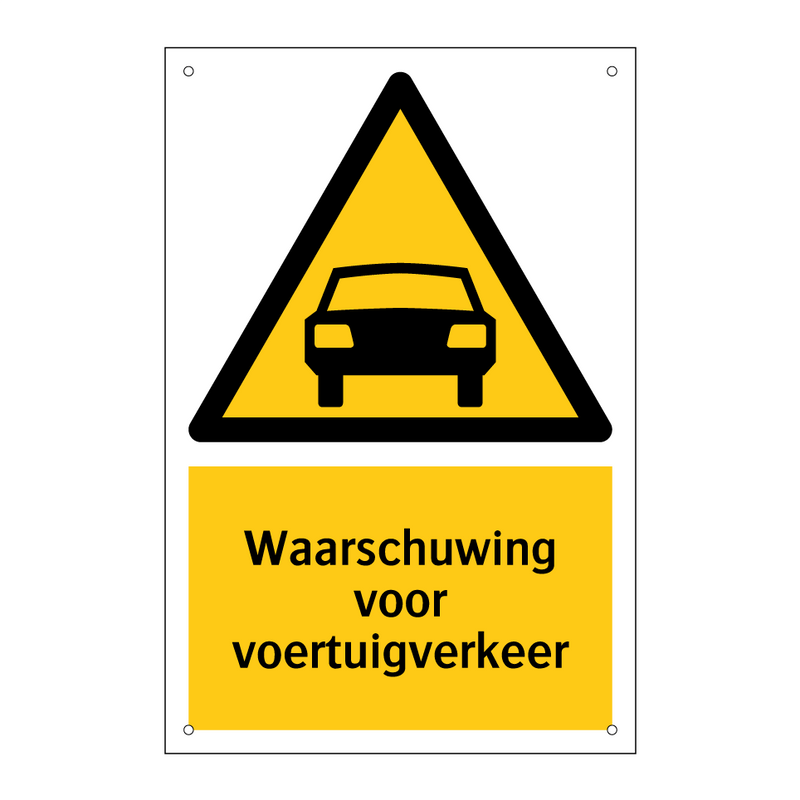 Waarschuwing voor voertuigverkeer