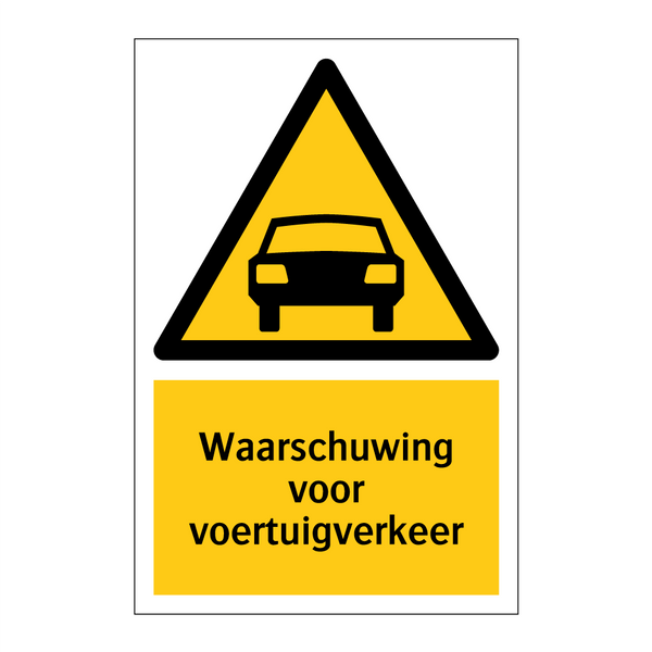 Waarschuwing voor voertuigverkeer