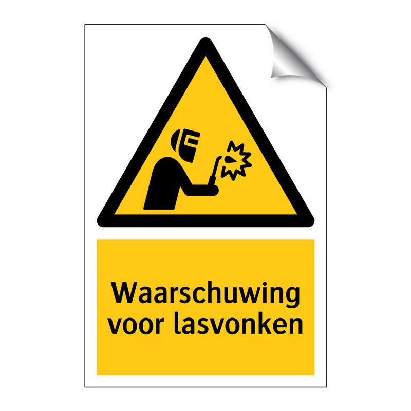 Waarschuwing voor lasvonken