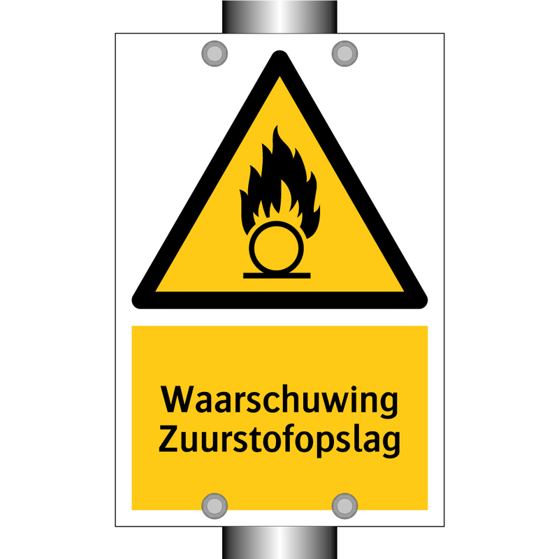 Waarschuwing Zuurstofopslag