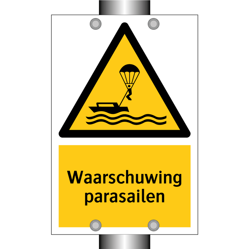 Waarschuwing parasailen