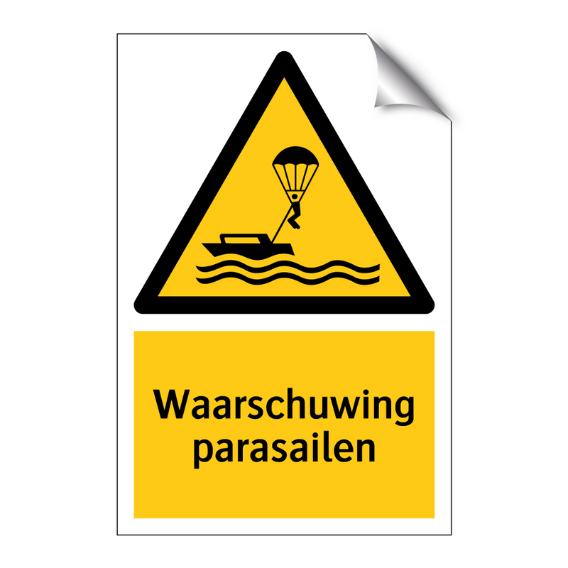 Waarschuwing parasailen