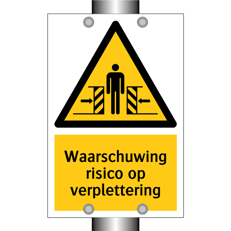 Waarschuwing risico op verplettering