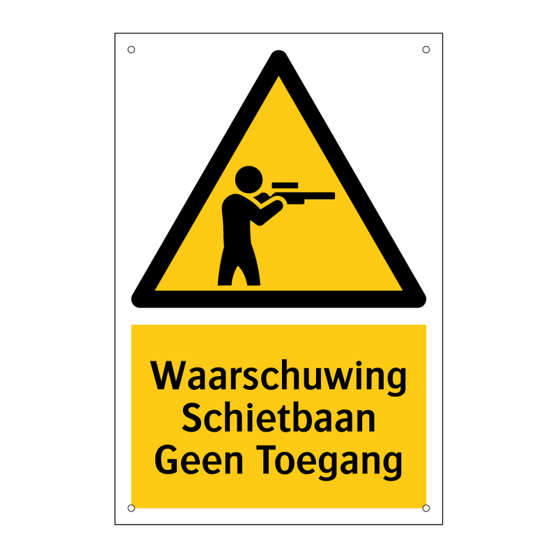 Waarschuwing Schietbaan Geen Toegang