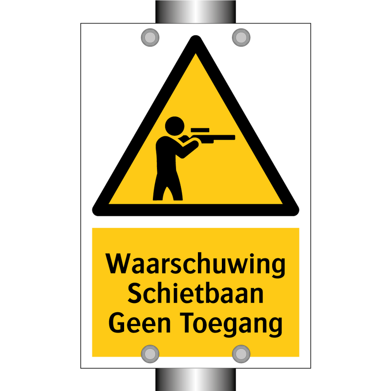 Waarschuwing Schietbaan Geen Toegang