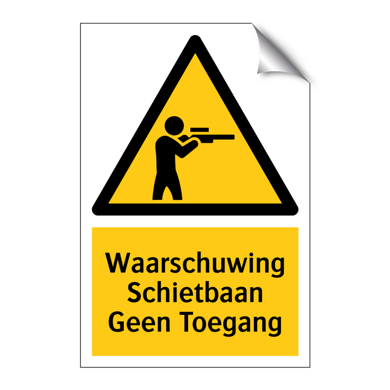 Waarschuwing Schietbaan Geen Toegang