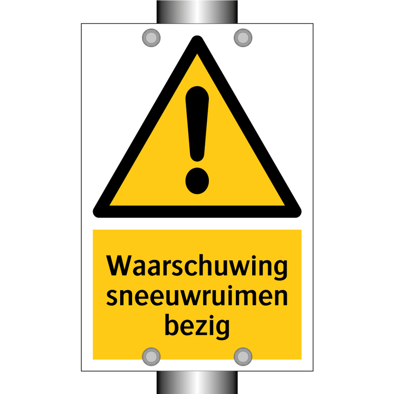 Waarschuwing sneeuwruimen bezig