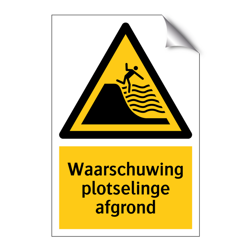 Waarschuwing plotselinge afgrond