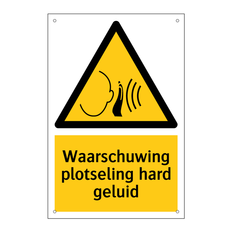 Waarschuwing plotseling hard geluid