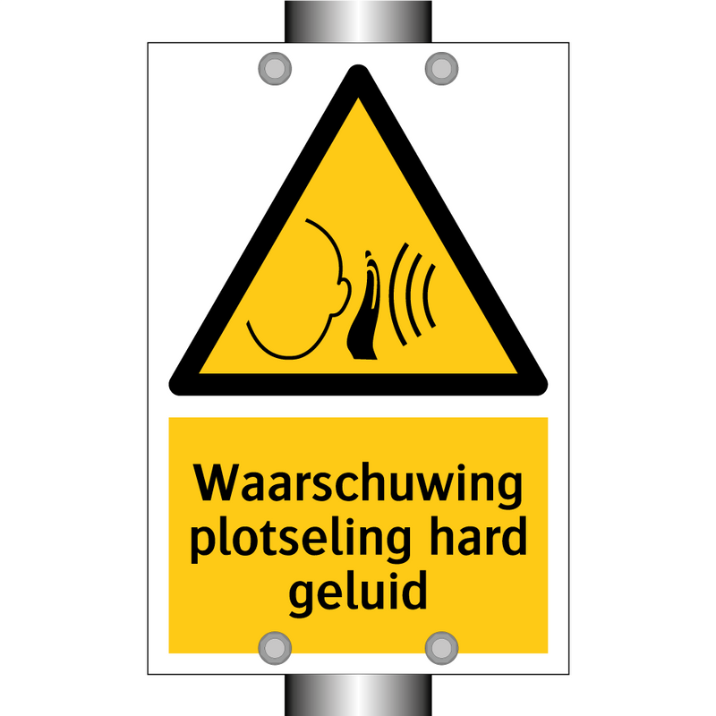 Waarschuwing plotseling hard geluid