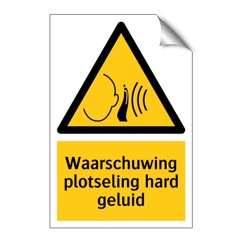 Waarschuwing plotseling hard geluid