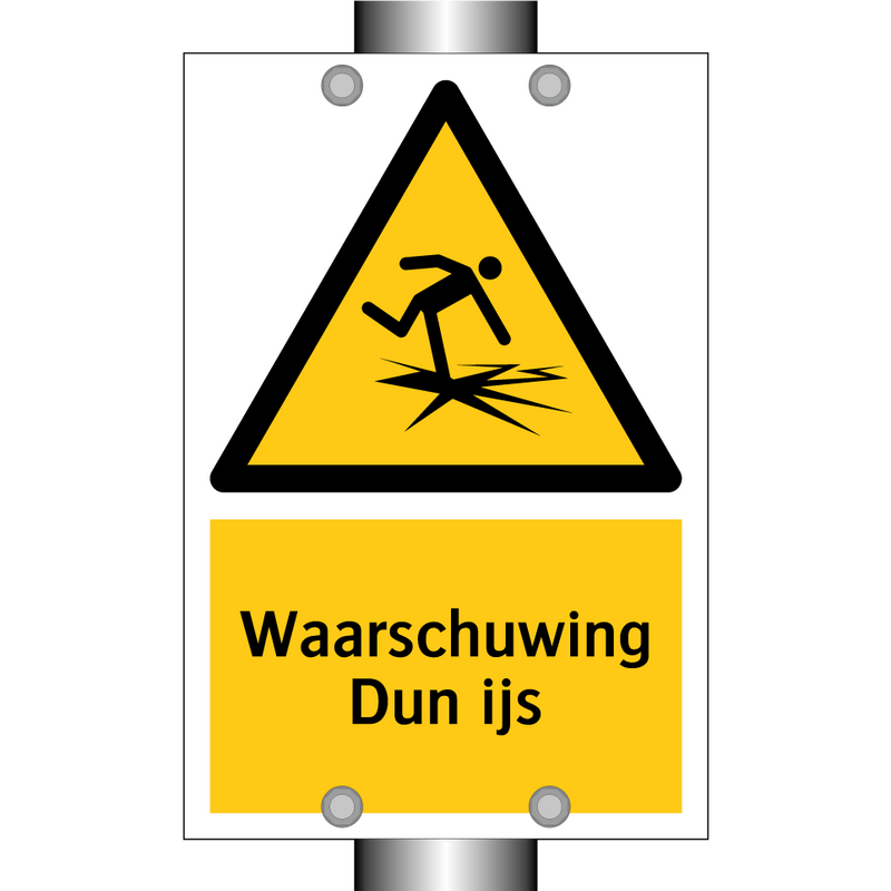 Waarschuwing Dun ijs