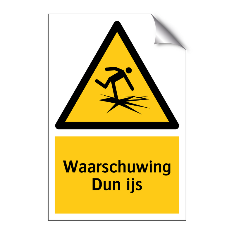 Waarschuwing Dun ijs