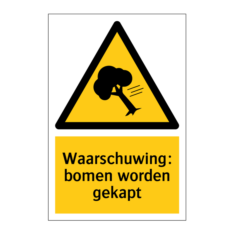 Waarschuwing: bomen worden gekapt