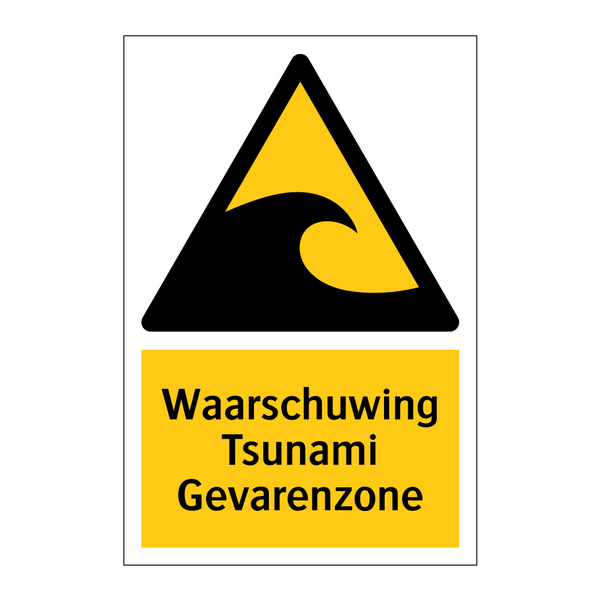 Waarschuwing Tsunami Gevarenzone