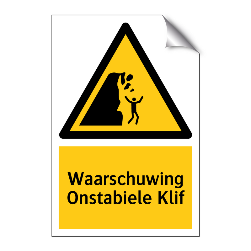 Waarschuwing Onstabiele Klif