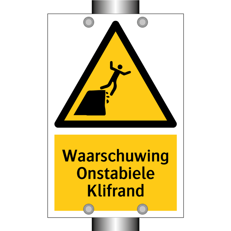 Waarschuwing Onstabiele Klifrand