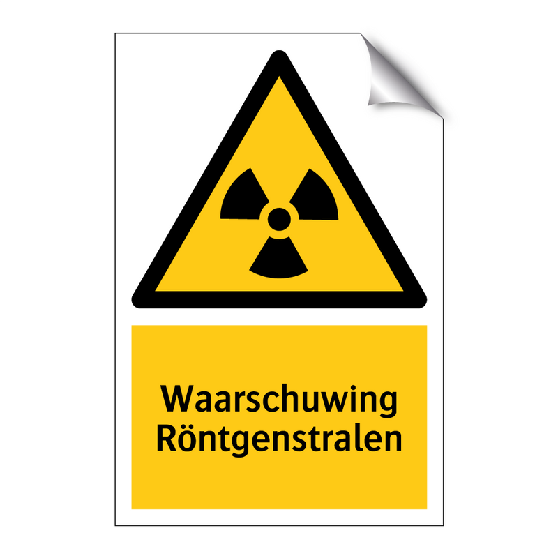 Waarschuwing Röntgenstralen