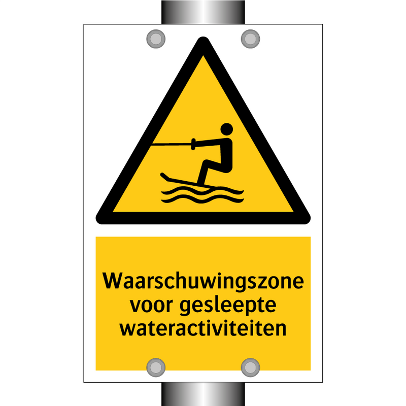 Waarschuwingszone voor gesleepte wateractiviteiten