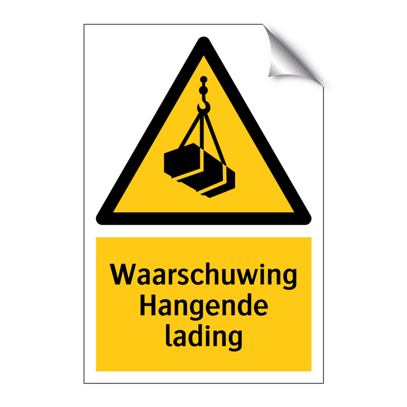 Waarschuwing Hangende lading