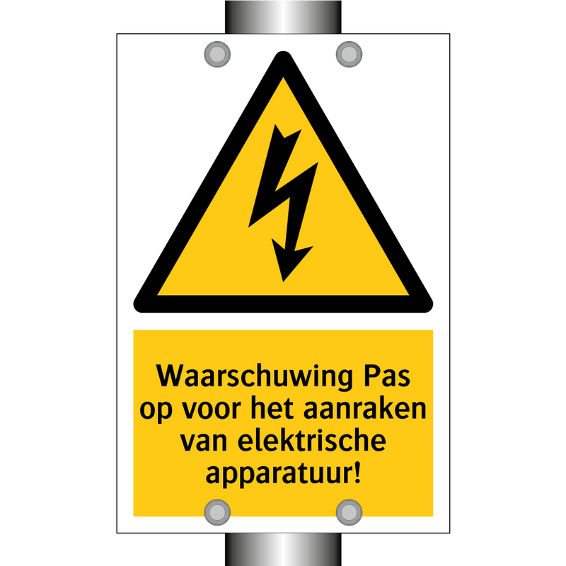 Waarschuwing Pas op voor het aanraken van elektrische apparatuur!