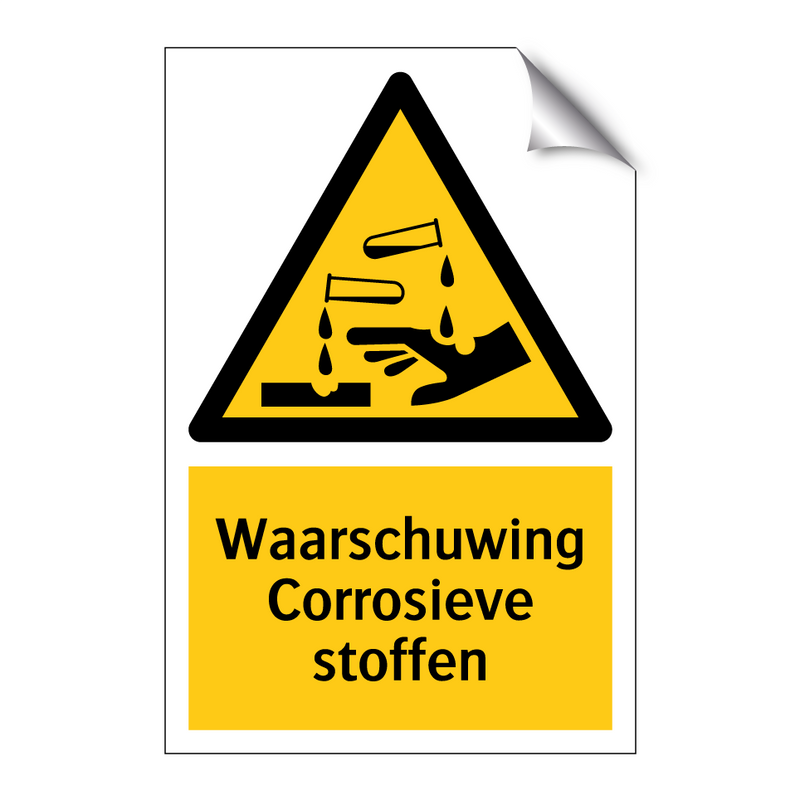 Waarschuwing Corrosieve stoffen