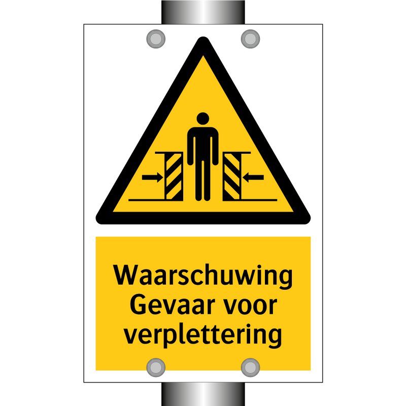 Waarschuwing Gevaar voor verplettering