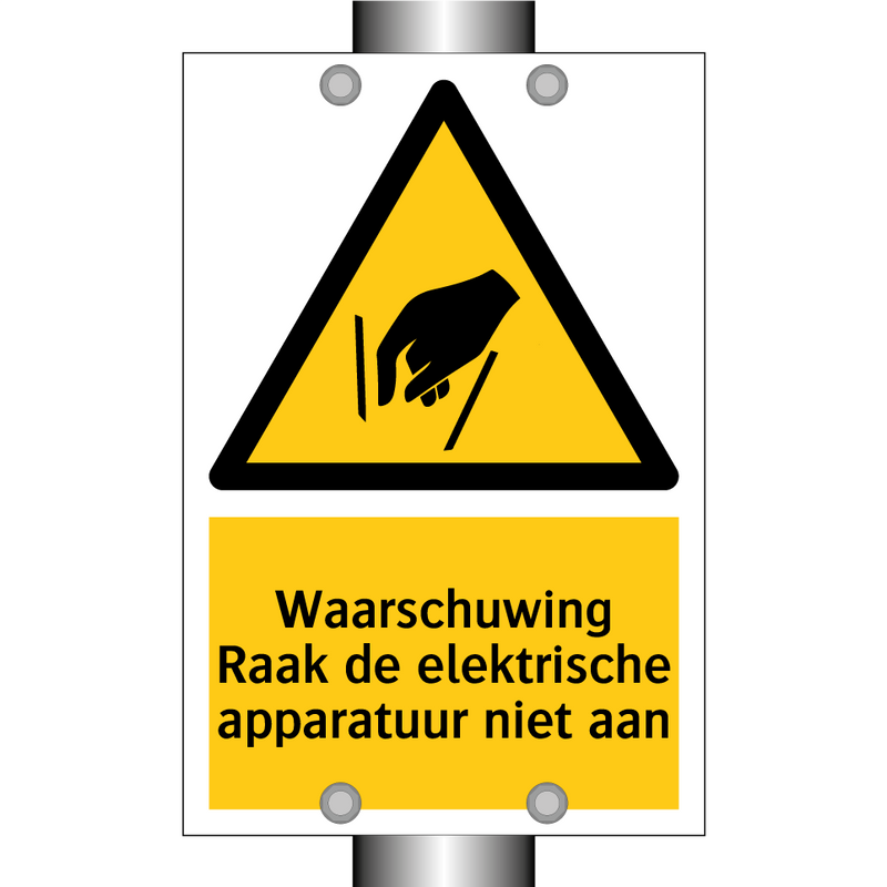 Waarschuwing Raak de elektrische apparatuur niet aan