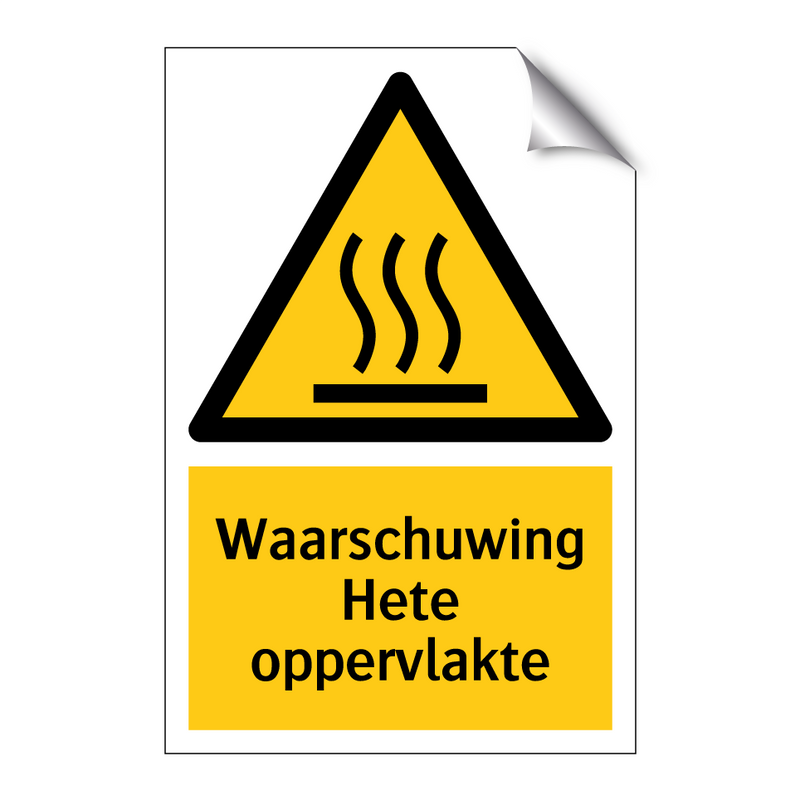 Waarschuwing Hete oppervlakte