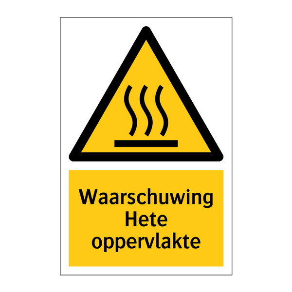 Waarschuwing Hete oppervlakte