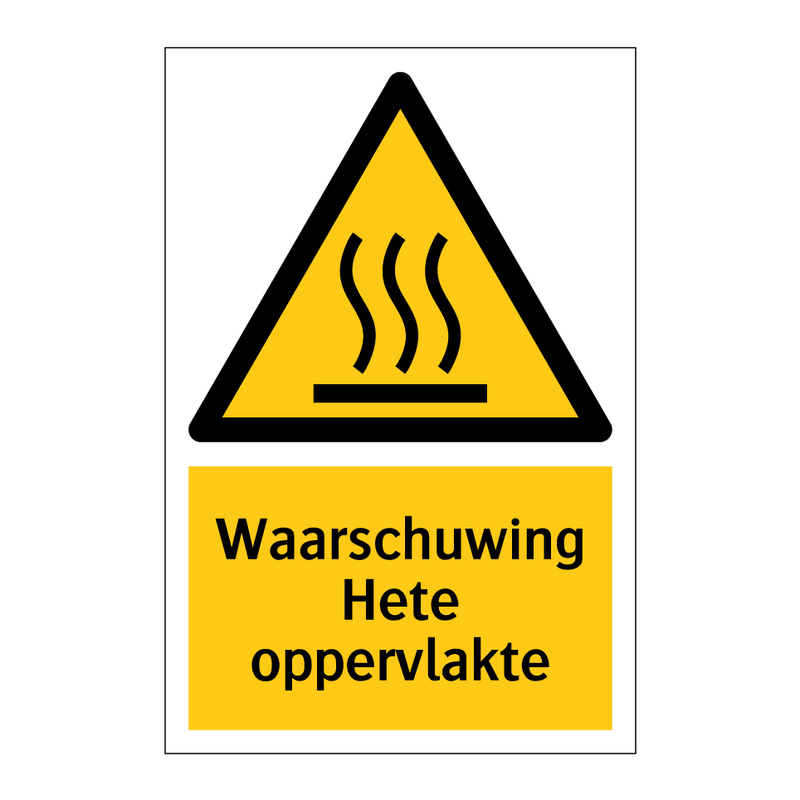 Waarschuwing Hete oppervlakte