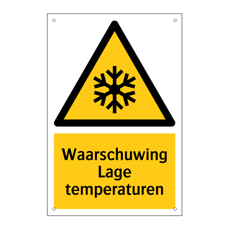 Waarschuwing Lage temperaturen