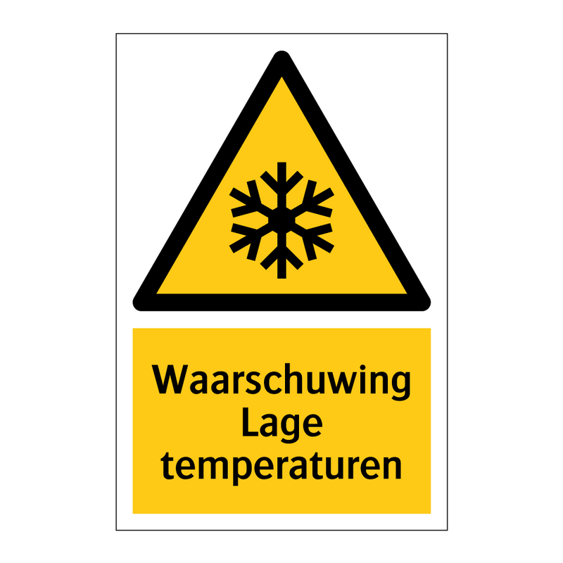 Waarschuwing Lage temperaturen