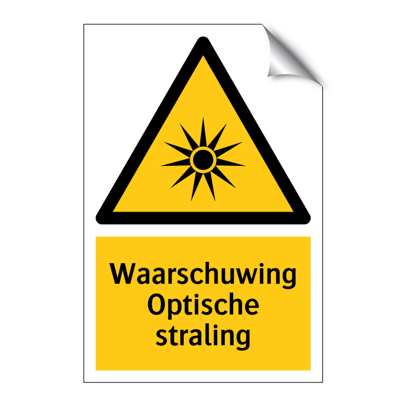 Waarschuwing Optische straling