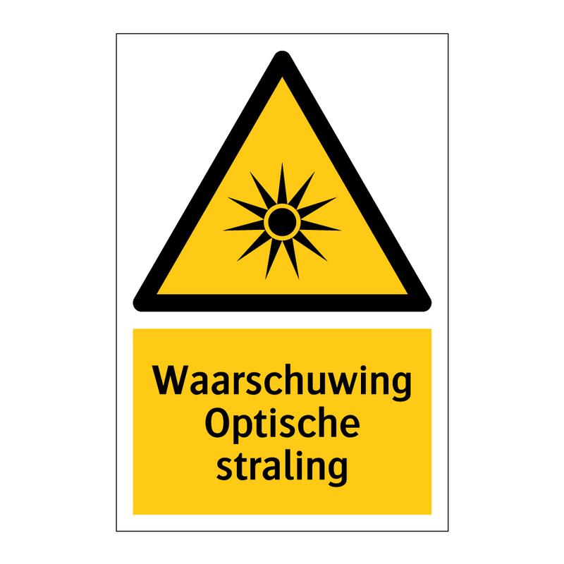 Waarschuwing Optische straling