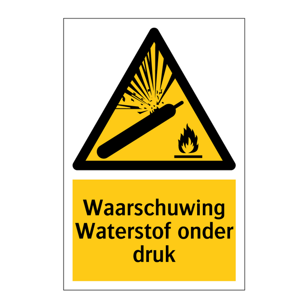 Waarschuwing Waterstof onder druk