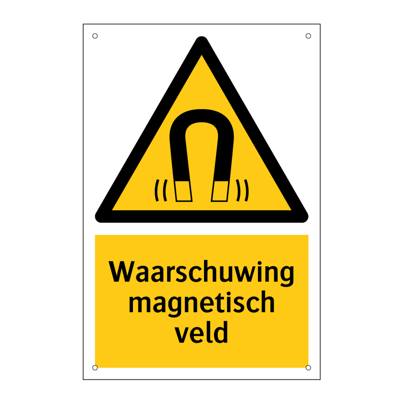 Waarschuwing magnetisch veld