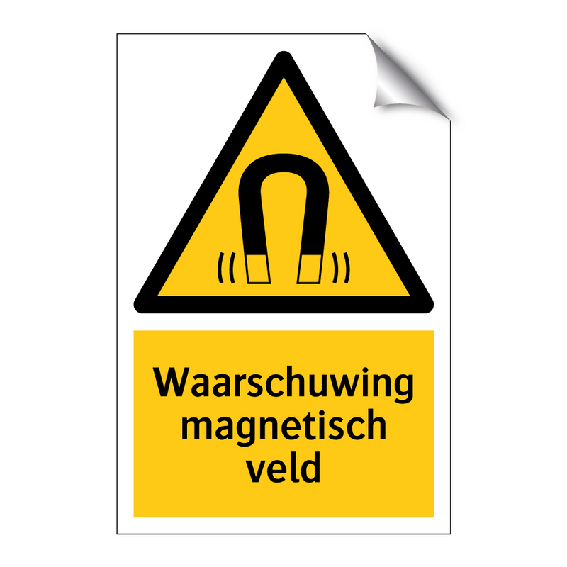 Waarschuwing magnetisch veld