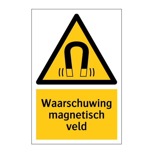 Waarschuwing magnetisch veld