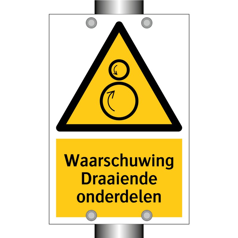 Waarschuwing Draaiende onderdelen