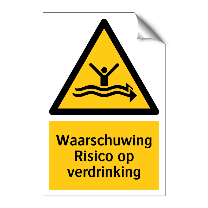 Waarschuwing Risico op verdrinking